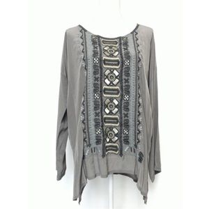 Biya Johnny Was Alka Silk Blouse Tunic size Small